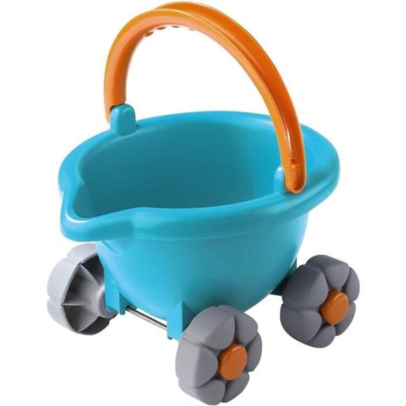 Sand Bucket Scooter - 4 Piece Nesting Beach Toy Set for Toddlers with Portable